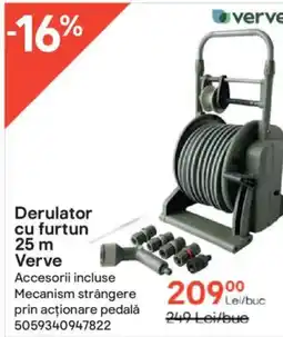 Brico Depôt Derulator cu furtun 25 m Verve Ofertă