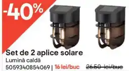 Brico Depôt Set de 2 aplice solare Ofertă