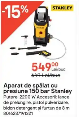 Brico Depôt STANLEY Aparat de spălat cu presiune 150 bar Ofertă