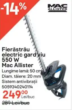 Brico Depôt Fierăstrău electric gard viu 550 W Mac Allister Ofertă