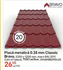 Brico Depôt Placă metalică 0.35 mm Classic Ofertă