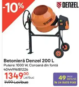 Brico Depôt Betonieră Denzel 200 L Ofertă