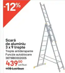 Brico Depôt Scarǎ de aluminiu 3 x 9 trepte Ofertă