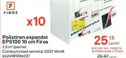 Brico Depôt Polistiren expandat EPS100 10 cm Firos Ofertă