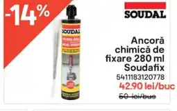 Brico Depôt SOUDAL Ancorǎ chimică de fixare Soudafix Ofertă