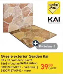 Brico Depôt Gresie exterior Garden Kai Ofertă