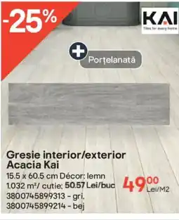 Brico Depôt Gresie interior/exterior Acacia Kai Ofertă