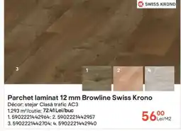 Brico Depôt Parchet laminat 12 mm Browline Swiss Krono Ofertă