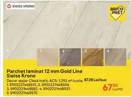 Brico Depôt Parchet laminat 12 mm Gold Line Swiss Krono Ofertă
