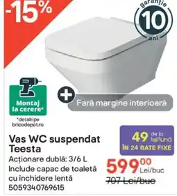 Brico Depôt Vas WC suspendat Teesta Ofertă