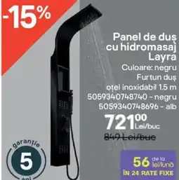 Brico Depôt Panel de duş cu hidromasaj Layra Ofertă
