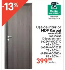 Brico Depôt Uşă de interior MDF Karpat Ofertă