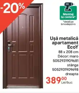 Brico Depôt Uşă metalică apartament EcoY Ofertă