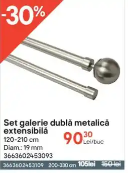 Brico Depôt Set galerie dublă metalică extensibilă Ofertă