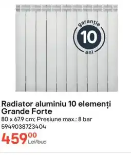 Brico Depôt Radiator aluminiu 10 elemenți Grande Forte Ofertă