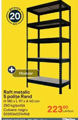 Brico Depôt Raft metalic 5 polițe Rand Ofertă