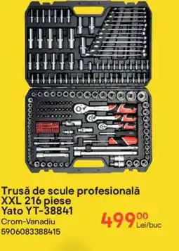 Brico Depôt Trusă de scule profesională XXL 216 piese Yato YT-38841 Ofertă