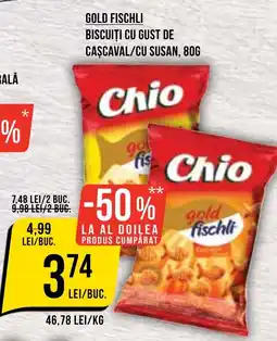 Mega Image Gold fischli biscuiți cu gust de cascaval/cu susan Ofertă