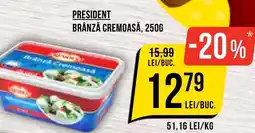 Mega Image President brânză cremoasă Ofertă