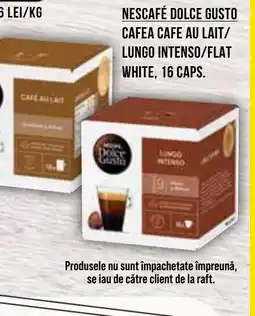 Mega Image Nescafé dolce gusto cafea cafe au lait/ lungo intenso/flat white Ofertă