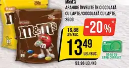 Mega Image M&M'S Arahide învelite în ciocolată cu lapte/ciocolată cu lapte Ofertă