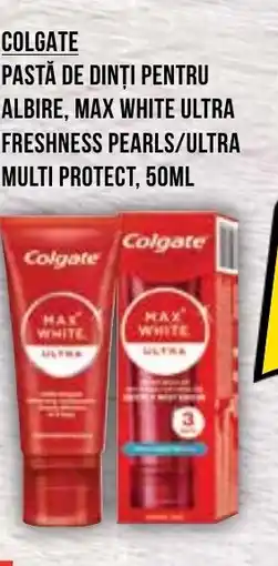 Mega Image COLGATE Pastă de dinți pentru albire, max white ultra freshness pearls/ultra multi protect Ofertă