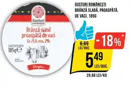 Mega Image Gusturi româneşti brânză slabă, proaspătă, de vaci Ofertă
