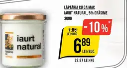 Mega Image Lăptăria cu caimac iaurt natural, 5% grăsime Ofertă