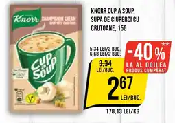 Mega Image Knorr cup a soup supă de ciuperci cu crutoane Ofertă