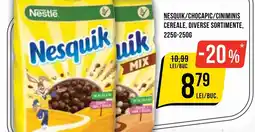 Mega Image Nesquik/chocapic/ciniminis cereale, diverse sortimente Ofertă