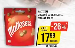Mega Image Maltesers ciocolată cu miez uşor și, crocant Ofertă