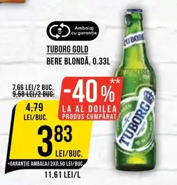 Mega Image Tuborg gold bere blondă Ofertă