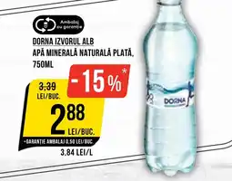 Mega Image Dorna izvorul alb apă minerală naturală plată Ofertă