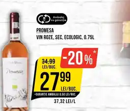 Mega Image Promesa vin roze, sec, ecologic Ofertă