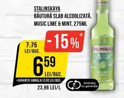 Mega Image Stalinskaya băutură slab alcoolizată, music lime & mint Ofertă