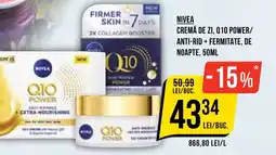 Mega Image Nivea cremă de zi, q10 power/ anti-rid + fermitate, de noapte Ofertă