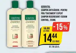 Mega Image GEROVITAL Şampon anticădere, pentru pår/tratament expert şampon regenerant/sebum control Ofertă