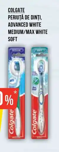 Mega Image COLGATE Periuță de dinți, advanced white medium/max white soft Ofertă