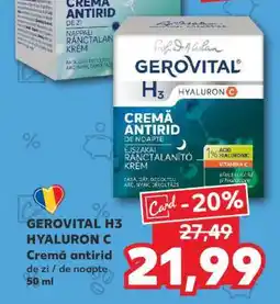Kaufland GEROVITAL H3 HYALURON C Cremă antirid Ofertă