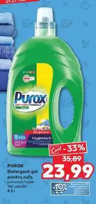 Kaufland PUROX Detergent gel pentru rufe Ofertă