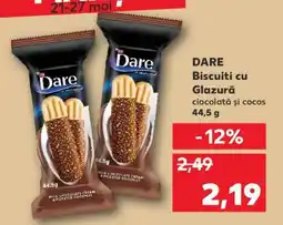Kaufland DARE Biscuiți cu Glazură ciocolată și cocos 44,5 g Ofertă