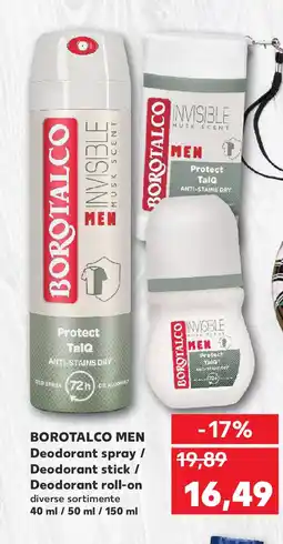 Kaufland BOROTALCO Men Deodorant spray / Deodorant stick / Deodorant roll-on Ofertă