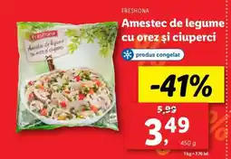 Lidl Amestec de legume cu orez și ciuperci Ofertă