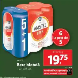Lidl AMSTEL Bere blondă Ofertă