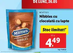Lidl McVitie's Nibbles cu ciocolată cu lapte Ofertă