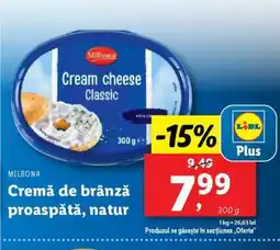 Lidl Cremă de brânză proaspătă, natur Ofertă