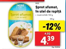 Lidl NIXE Șprot afumat, în ulei de rapiță Ofertă