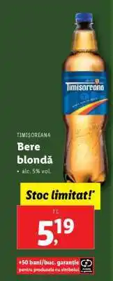 Lidl TIMIŞOREANA Bere blondă Ofertă