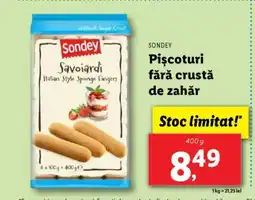 Lidl Sondey Pișcoturi fără crustă de zahăr Ofertă