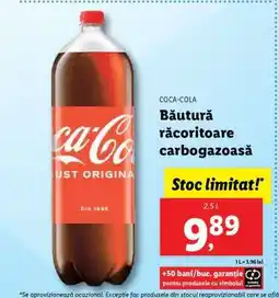 Lidl COCA-COLA Băutură răcoritoare carbogazoasă Ofertă